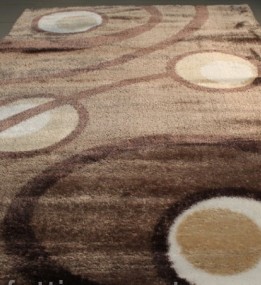 Високоворсний килим 3D Polyester 0052 L.BROWN-L.BROWN