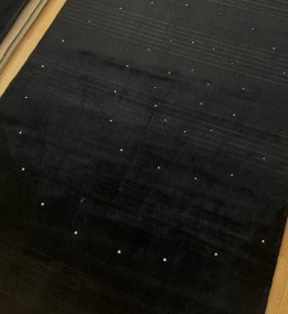 Вовняний килим Lalee Diamond 147 BLACK з шовком та каменями Swarovski