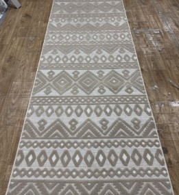 Безворсовая ковровая дорожка DOLCHE 4198A CREAM / VIZON