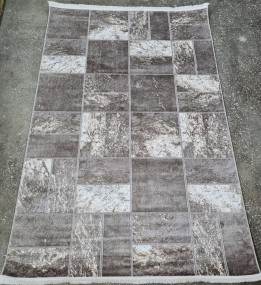 Високоворсний килим Sedef 0024B beige-grey