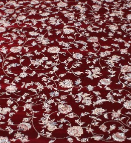 Високощільна килимова доріжка Esfahan 4904A d.red-ivory