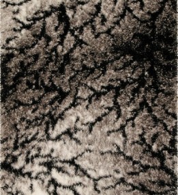 Високоворсна килимова доріжка 3D Shaggy b111 grey-black