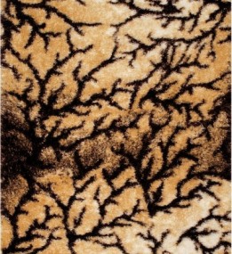 Високоворсна килимова доріжка 3D Shaggy b111 l.beige-brown