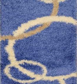 Високоворсна килимова доріжка Shaggy Gold 8018 blue