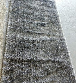 Високоворсна килимова доріжка Ottova моно сірий