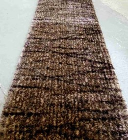 Високоворсна килимова доріжка Ottova моно коричневий