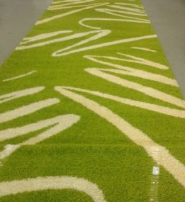 Високоворсна килимова доріжка Shaggy 0791 зелений