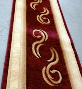 Синтетична килимова доріжка Liliya 0517 бордо