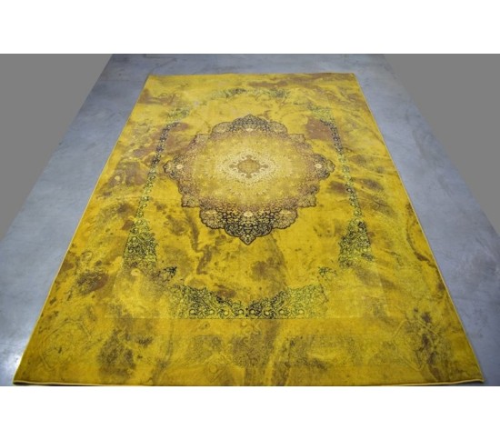 Іранський килим Diba Carpet 1224 Yellow - Висока якість за найкращою ціною в Україні