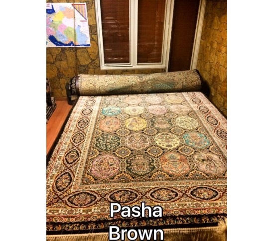 Иранский ковер Diba Carpet Pasha brown Купить в интернет магазине ДомоМода Иранский ковер Diba Carpet Pasha brown - высокое качество по лучшей цене в Украине
