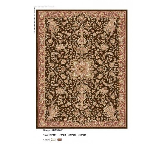 Иранский ковер Diba Carpet Simorgh Dark Brown Купить в интернет магазине ДомоМода Иранский ковер Diba Carpet Simorgh Dark Brown - высокое качество по лучшей цене в Украине