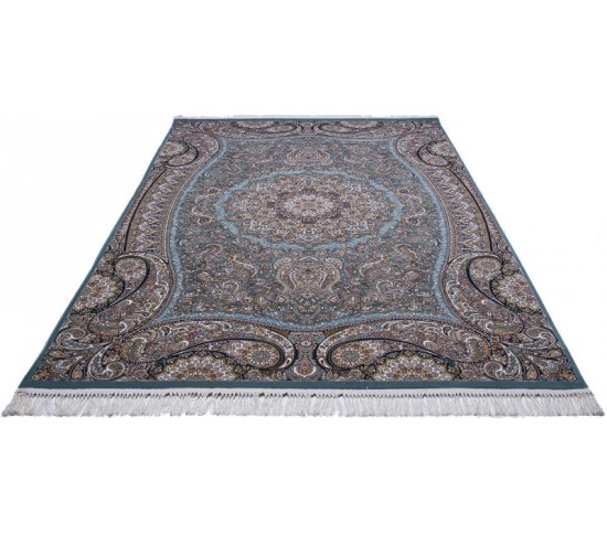 Перський килим Kashan 607-LBL blue - Висока якість за найкращою ціною в Україні