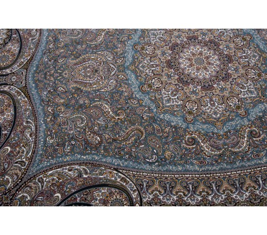 Перський килим Kashan 607-LBL blue - Висока якість за найкращою ціною в Україні зображення 3.