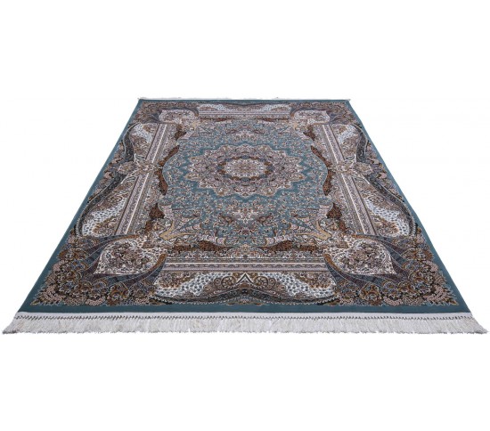 Перський килим Kashan 619-LBL blue - Висока якість за найкращою ціною в Україні