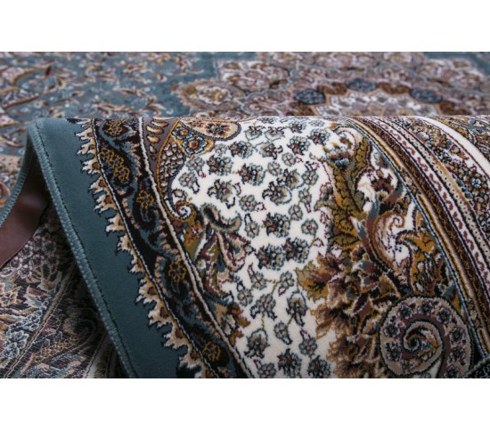 Перський килим Kashan 619-LBL blue - Висока якість за найкращою ціною в Україні зображення 4.