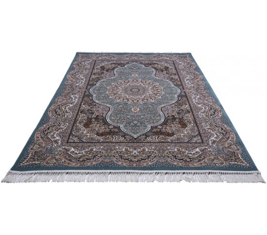 Перський килим Kashan 620-LBL blue - Висока якість за найкращою ціною в Україні