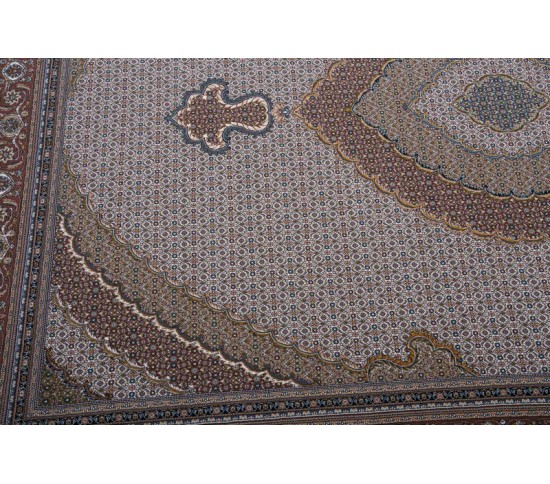 Персидский ковер Kashan 707-C cream - высокое качество по лучшей цене в Украине изображение 3.