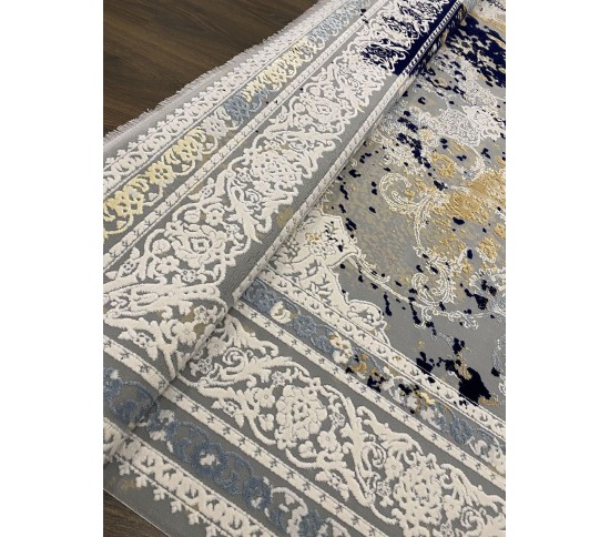 Акриловий килим ARLES AS19C GREY-L-BLUE - Висока якість за найкращою ціною в Україні зображення 2.