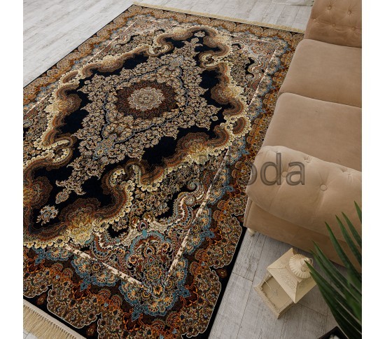 Персидский ковер Farsi 96-DBL Dark Blue - высокое качество по лучшей цене в Украине