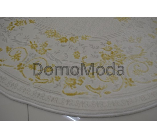 Акриловий килим Premium 1658T yellow-cream - Висока якість за найкращою ціною в Україні зображення 5.