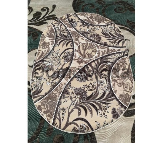 Акриловий килим YAZZ 6898 L.BEIGE-D.BEIGE - Висока якість за найкращою ціною в Україні