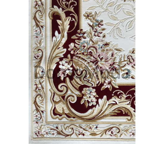 Акриловий килим Zarina 2657A cream-d.red - Висока якість за найкращою ціною в Україні зображення 2.