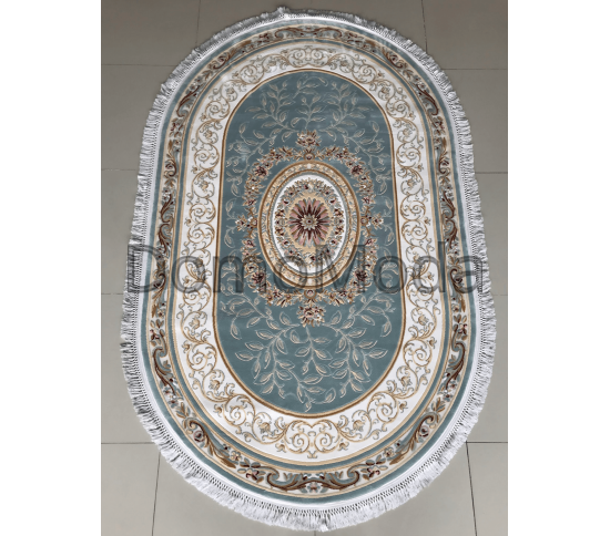 Акриловий килим Zarina 2657A Blue-Cream - Висока якість за найкращою ціною в Україні зображення 3.