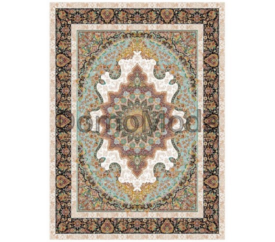 Иранский ковер Zarrin Elmira Cream D.Blue - высокое качество по лучшей цене в Украине