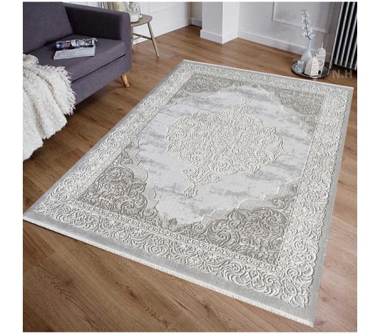 Акриловий килим ZEN ZN05E , DARK GREY - Висока якість за найкращою ціною в Україні зображення 4.