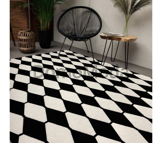 Синтетичний килим ALMINA 126702 black/white - Висока якість за найкращою ціною в Україні зображення 3.
