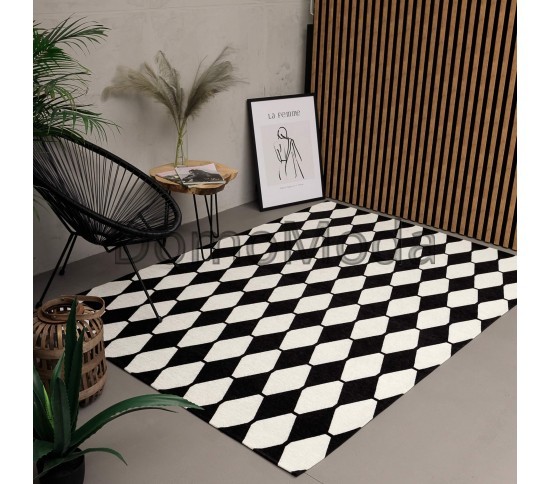 Синтетичний килим ALMINA 126702 black/white - Висока якість за найкращою ціною в Україні