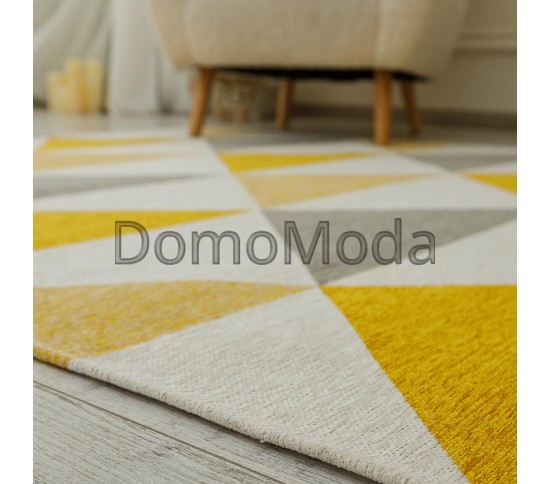 Синтетичний килим ALMINA 131701 grey/yellow Купити в інтернет магазині ДомоМода фото 3 Синтетичний килим ALMINA 131701 grey/yellow - Висока якість за найкращою ціною в Україні зображення 3.