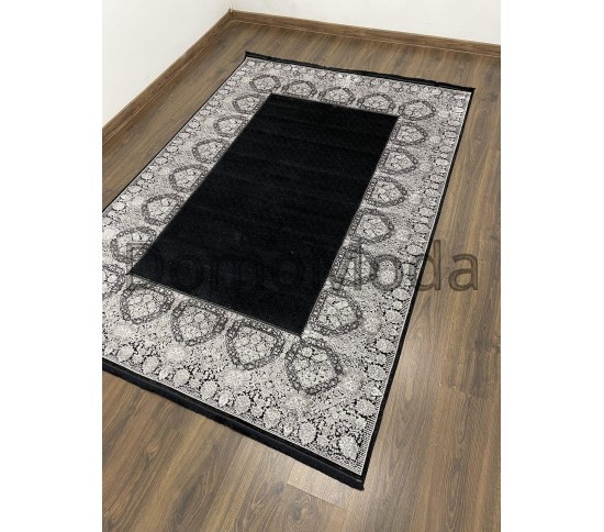 Бамбуковый ковер COUTURE 0924A , BLACK GREY Купить в интернет магазине ДомоМода фото 2 Бамбуковый ковер COUTURE 0924A , BLACK GREY - высокое качество по лучшей цене в Украине изображение 2.
