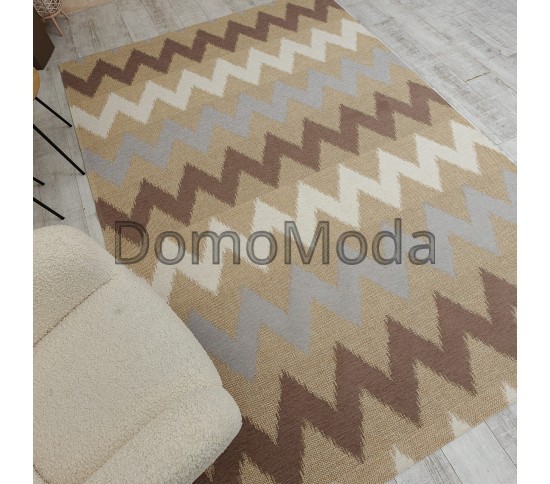 Безворсовий килим LODA 139705 beige - Висока якість за найкращою ціною в Україні зображення 4.