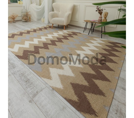 Безворсовий килим LODA 139705 beige - Висока якість за найкращою ціною в Україні зображення 3.