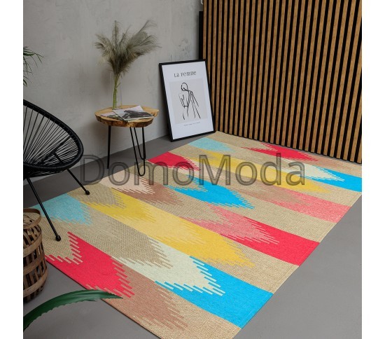 Безворсовый ковер LODA 139755 beige Купить в интернет магазине ДомоМода Безворсовый ковер LODA 139755 beige - высокое качество по лучшей цене в Украине