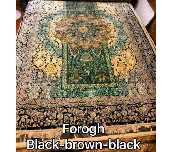 Іранський килим Diba Carpet Forogh black-brown-black - Висока якість за найкращою ціною в Україні