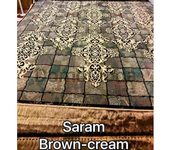 Иранский ковер Diba Carpet Saram brown-cream Купить в интернет магазине ДомоМода Иранский ковер Diba Carpet Saram brown-cream - высокое качество по лучшей цене в Украине