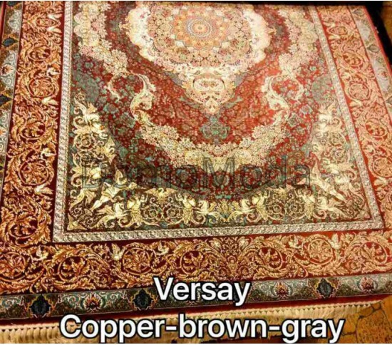 Иранский ковер Diba Carpet Versay copper-brown-gray Купить в интернет магазине ДомоМода Иранский ковер Diba Carpet Versay copper-brown-gray - высокое качество по лучшей цене в Украине