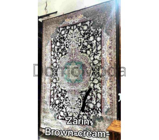Иранский ковер Diba Carpet Zarin brown-cream-black Купить в интернет магазине ДомоМода Иранский ковер Diba Carpet Zarin brown-cream-black - высокое качество по лучшей цене в Украине