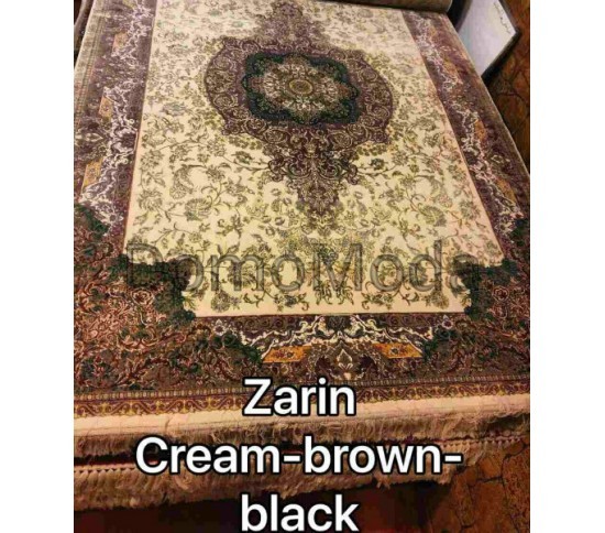 Иранский ковер Diba Carpet Zarin cream-brown-black Купить в интернет магазине ДомоМода Иранский ковер Diba Carpet Zarin cream-brown-black - высокое качество по лучшей цене в Украине