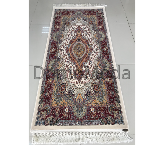 Високощільний килим Abrishim 3824A cream / d.red - Висока якість за найкращою ціною в Україні