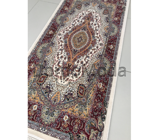 Високощільний килим Abrishim 3824A cream / d.red - Висока якість за найкращою ціною в Україні зображення 2.