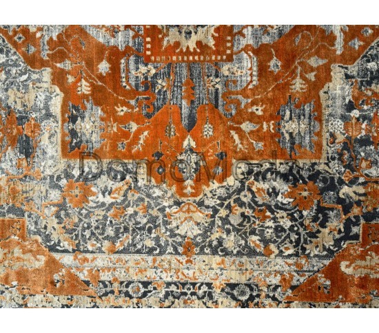 Ковер бамбуковый Elexus Halı Diamond 3774 Turuncu - высокое качество по лучшей цене в Украине изображение 3.