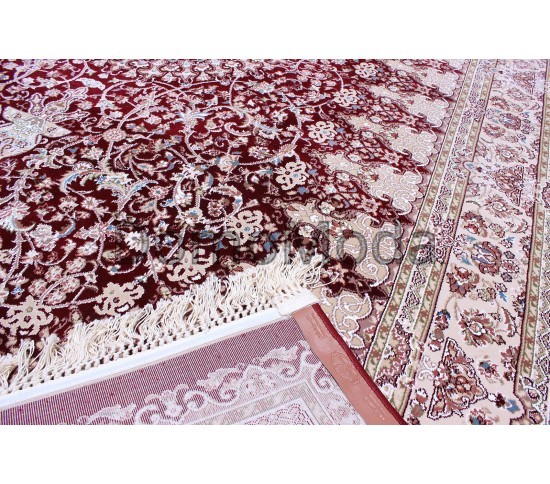 Високощільний килим Esfahan 4996A d.red-ivory - Висока якість за найкращою ціною в Україні зображення 5.
