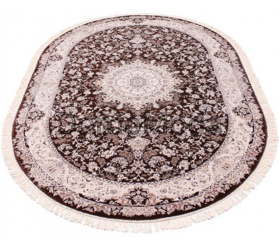 Високощільний килим Esfahan 7786A d.brown-ivory - Висока якість за найкращою ціною в Україні зображення 5.