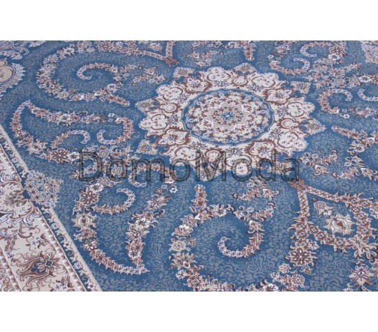 Высокоплотный ковер Esfehan 9720A blue-ivory Купить в интернет магазине ДомоМода фото 2 Высокоплотный ковер Esfehan 9720A blue-ivory - высокое качество по лучшей цене в Украине изображение 2.