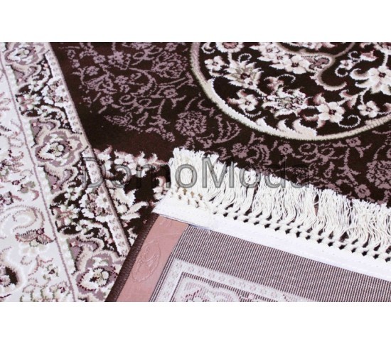 Високощільний килим Esfahan 9724A d.brown-ivory - Висока якість за найкращою ціною в Україні зображення 3.