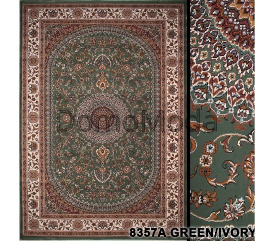 Высокоплотный ковер Imperia 8357A green-ivory Купить в интернет магазине ДомоМода фото 2 Высокоплотный ковер Imperia 8357A green-ivory - высокое качество по лучшей цене в Украине изображение 2.