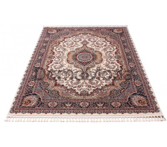 Высокоплотный ковер Sehrazat 9207A cream-navy - высокое качество по лучшей цене в Украине